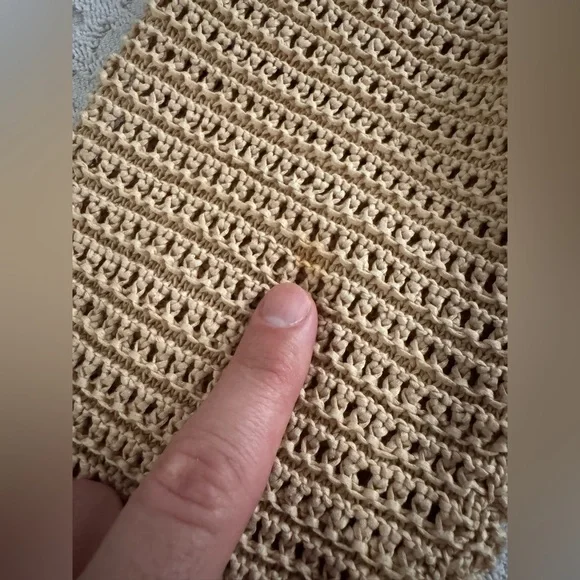 Vince Crochet Cardigan Sweater in Straw Tan Size Medium V733478715 Retail $395 - Picture 11 of 16